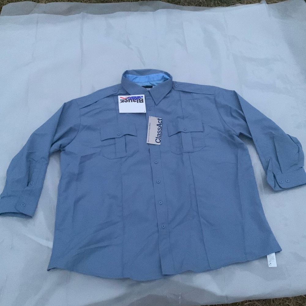 3/$40 NWT Blauer Class Act Rayon Shirt 3X 19.5 First Responders EMT Fire Police